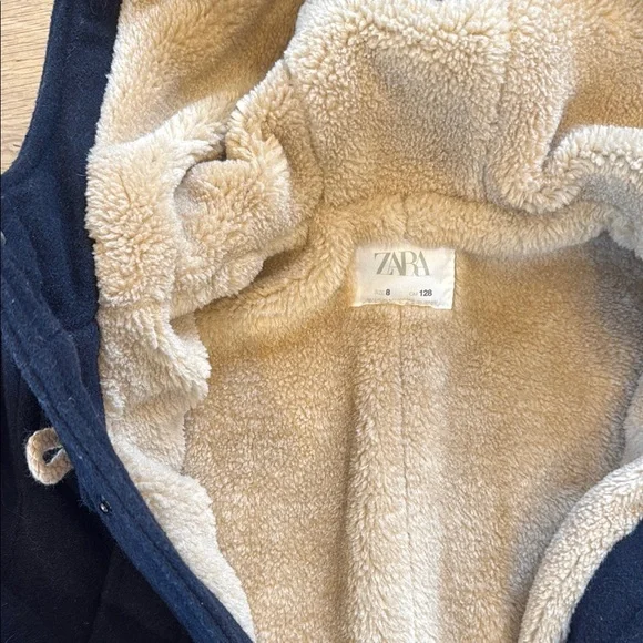 Zara Kids Navy blue Duffle Coat size 8 - Picture 3 of 3
